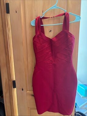 Women's Red Bodycon Dress - Brand Unspecified